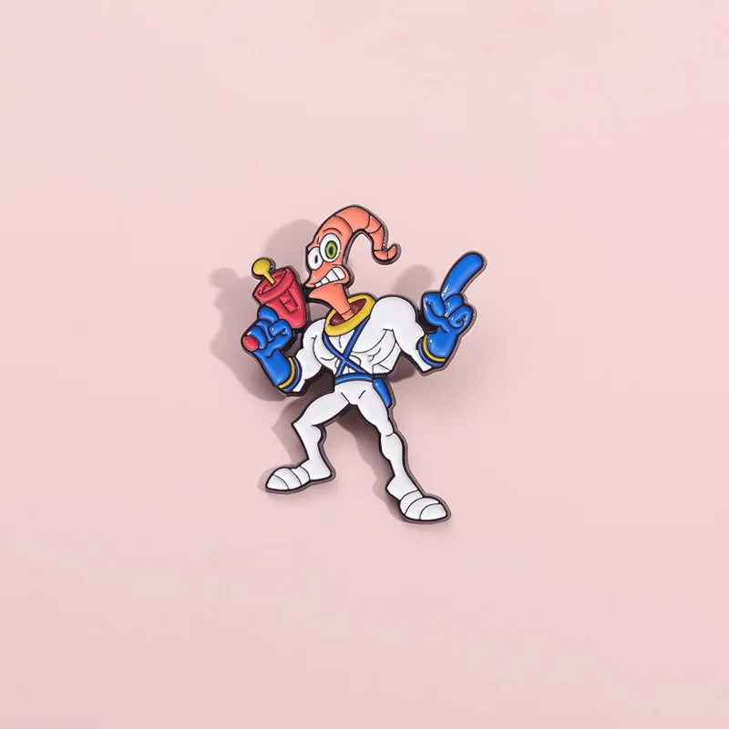 Cartoon Brooch English Letters Alien Metal Badge Small Gifts Wholesale Backpack Accessories Hat Pins and Badges Cap Pin Lapel