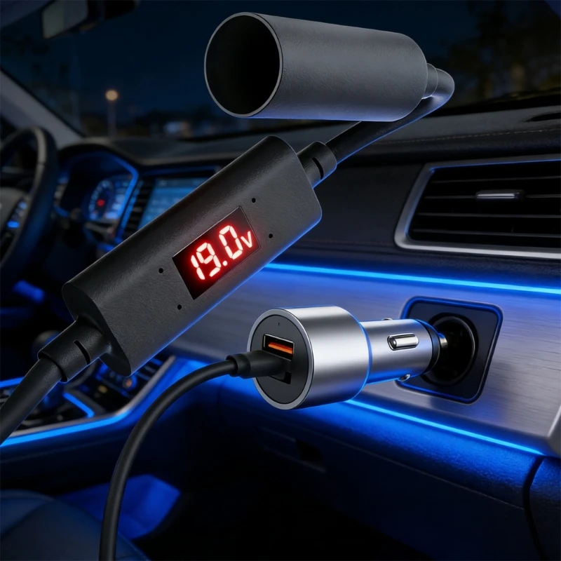 Automotive Charging Adapter Adapter With Overloads Protections Function For Travel