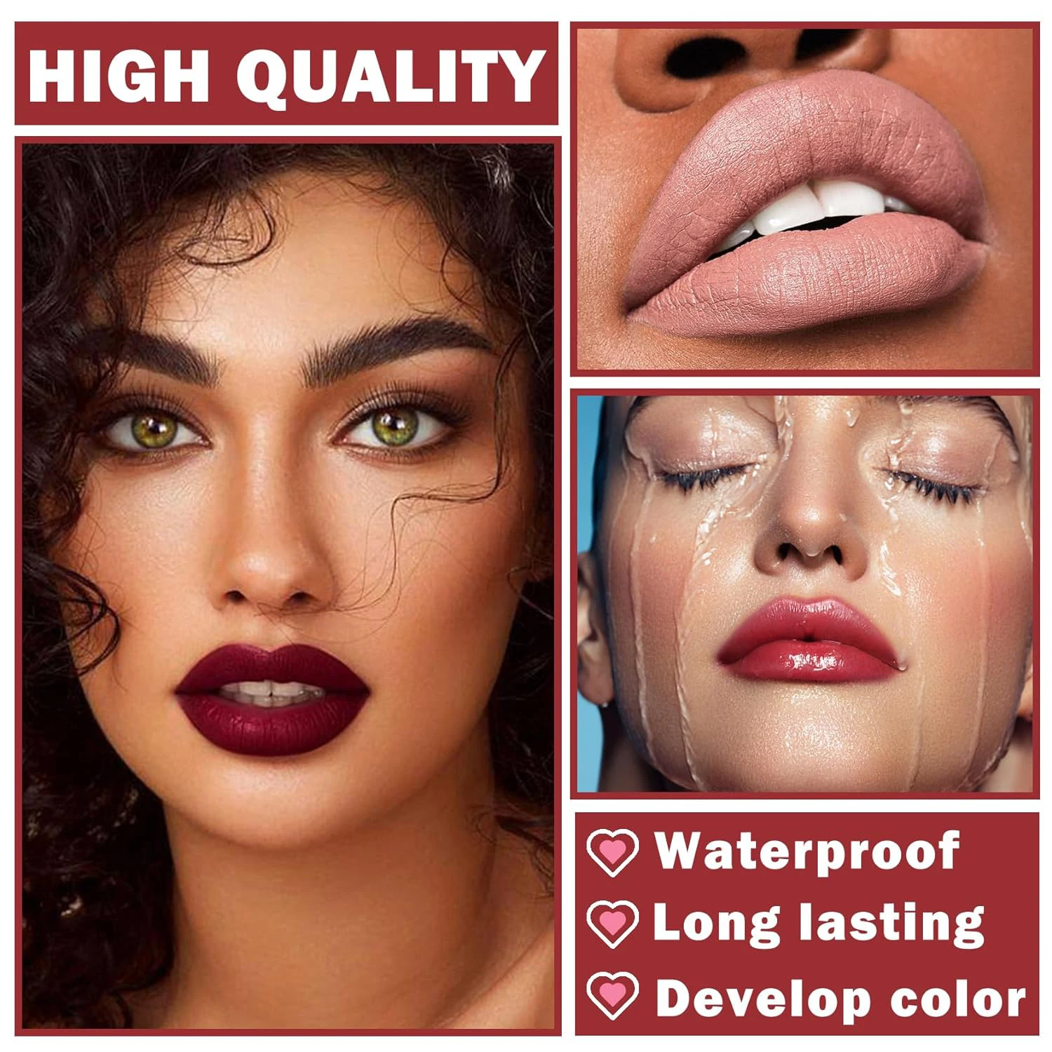 Matte Lipstick, Long Lasting Waterproof Highly Pigmented Lip Color, Creamy Formula For Soft, Nude Velvet Hydrating Lip Gloss image 2