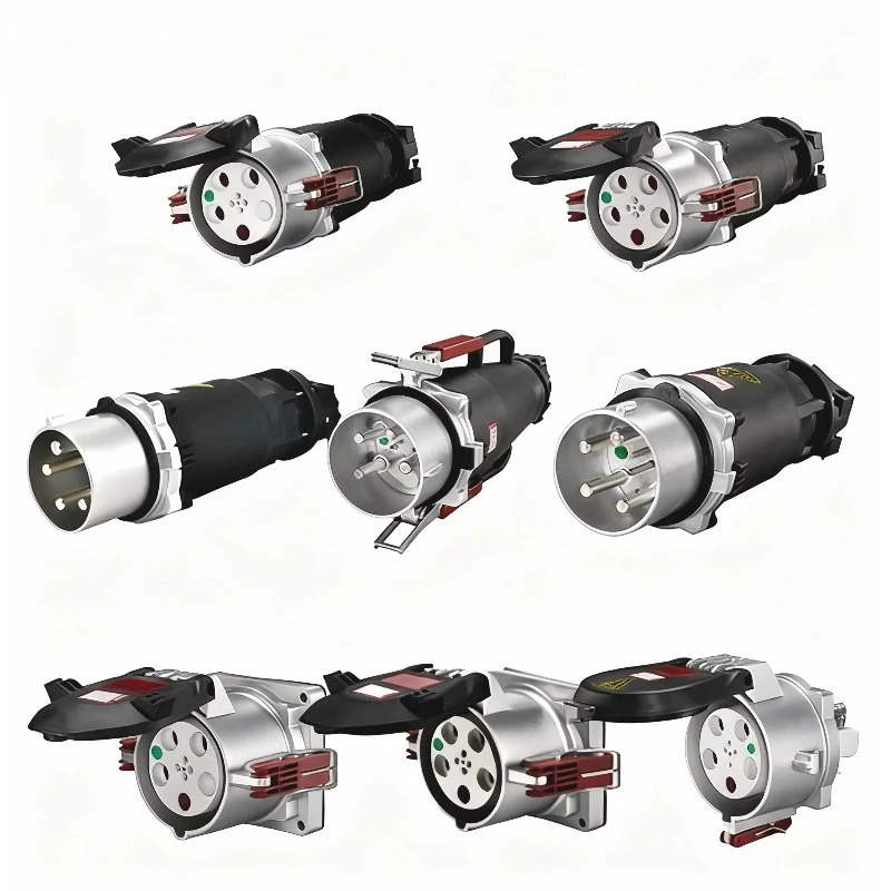 Manufacturer CEE/IEC IP67 200A 250A 400A 4Pin 5Pin 3P+N+E Outlet 380-415V 3 Phase 6H High Current Industrial Plug Socket