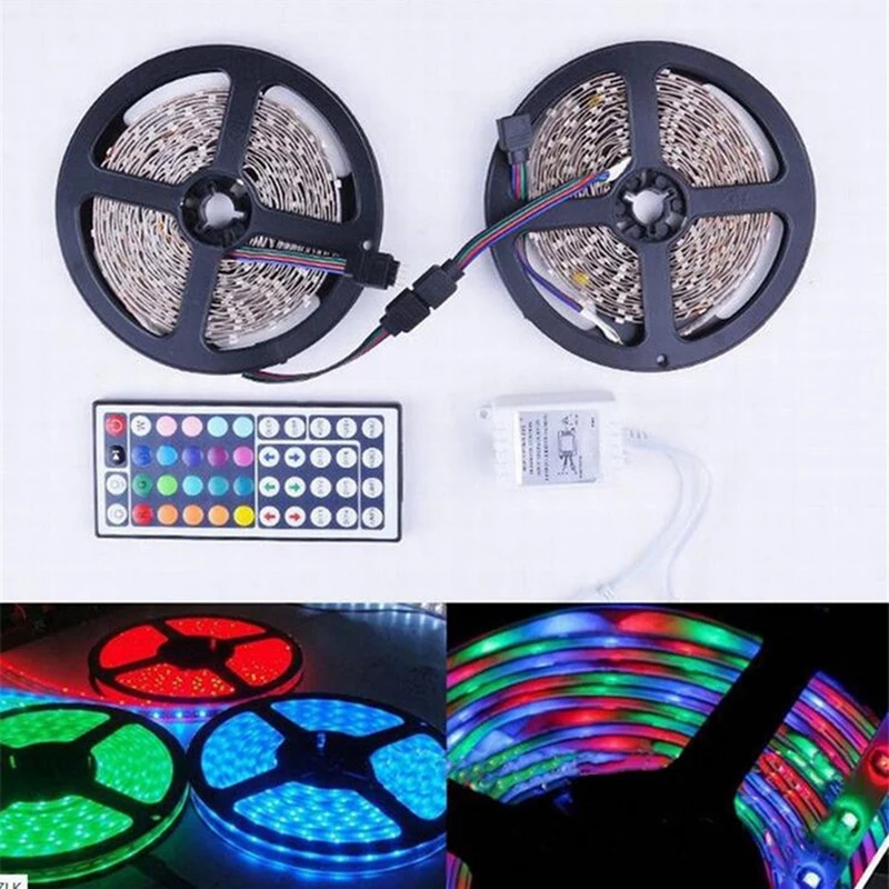 Led Controller 44 Toetsen Afstandsbediening Rgb Control Box Ir Lichtstrip Controller Voor 5050 2835 Rgb Lichtstrip