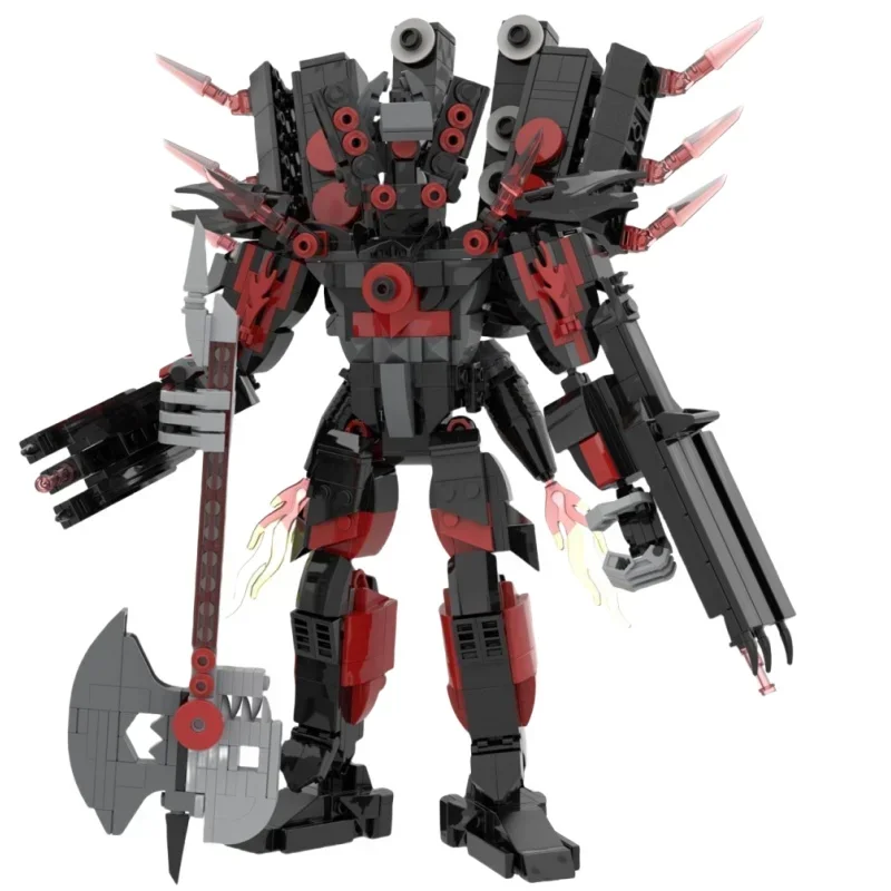 

Titan New Series Skibidi Toilet ClockMan 5.0 Building Blocks Set Guitar Audio Monitor Model Bricks Toys For Kids Birthday Gift