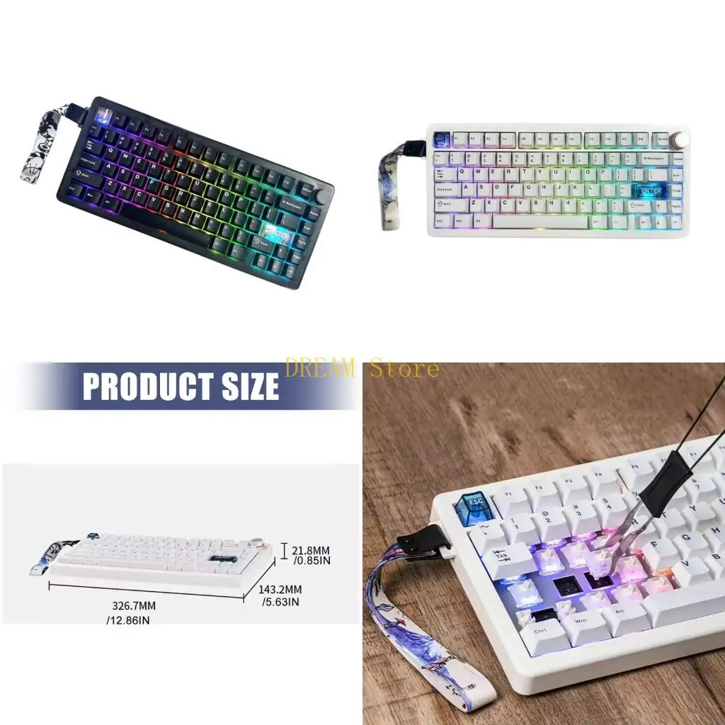 QK75 Wireless Keyboard for Multiple Device Typing, Gaming and Office Use best sale