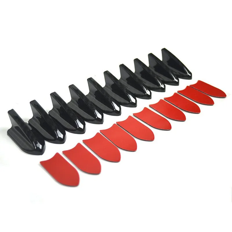 Universal PP Roof Shark Fins Spoiler Wing Kit Vortex Generator