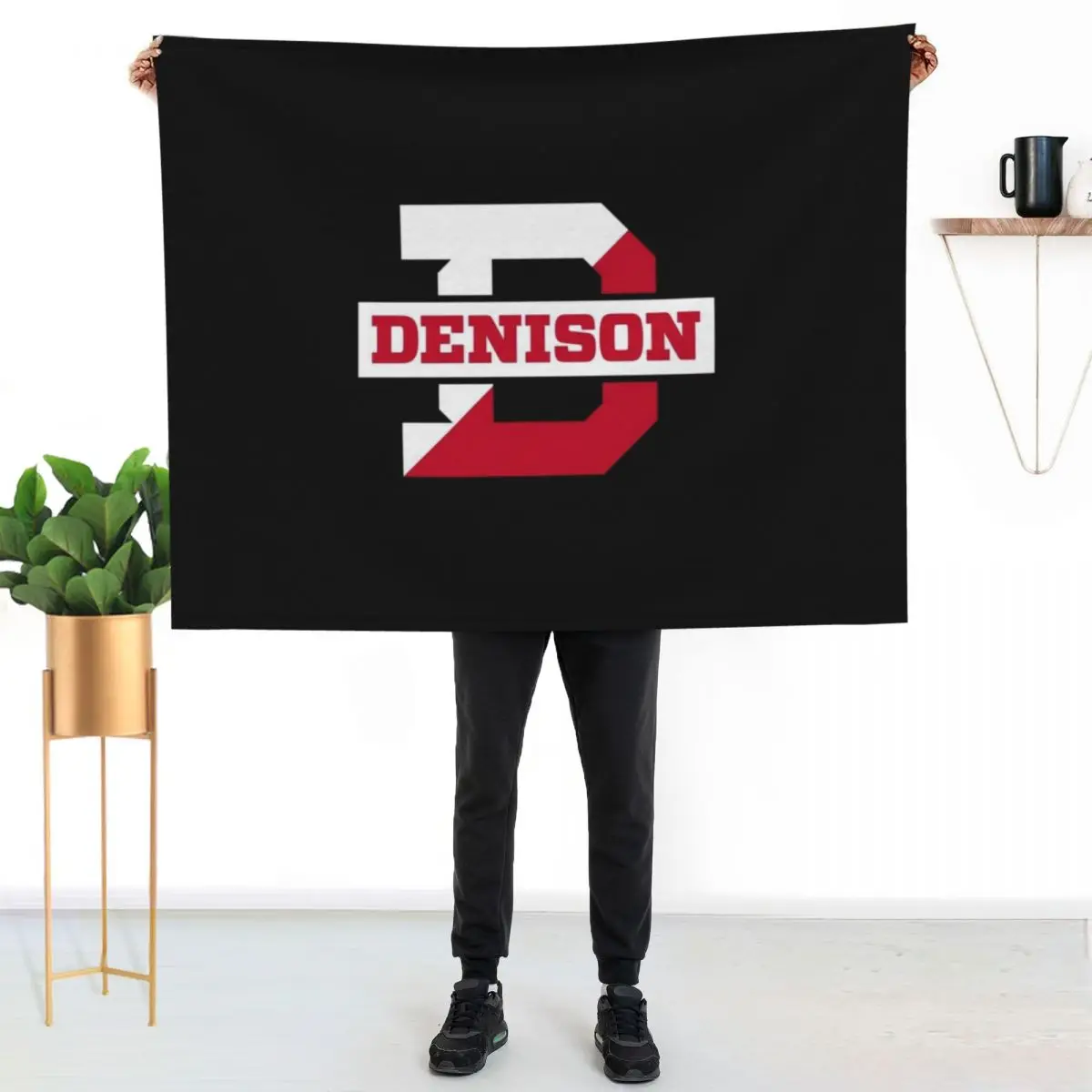 Denison University Throw Blanket Plush Hairys Beautifuls Weighted Camping blankets and throws Blankets
