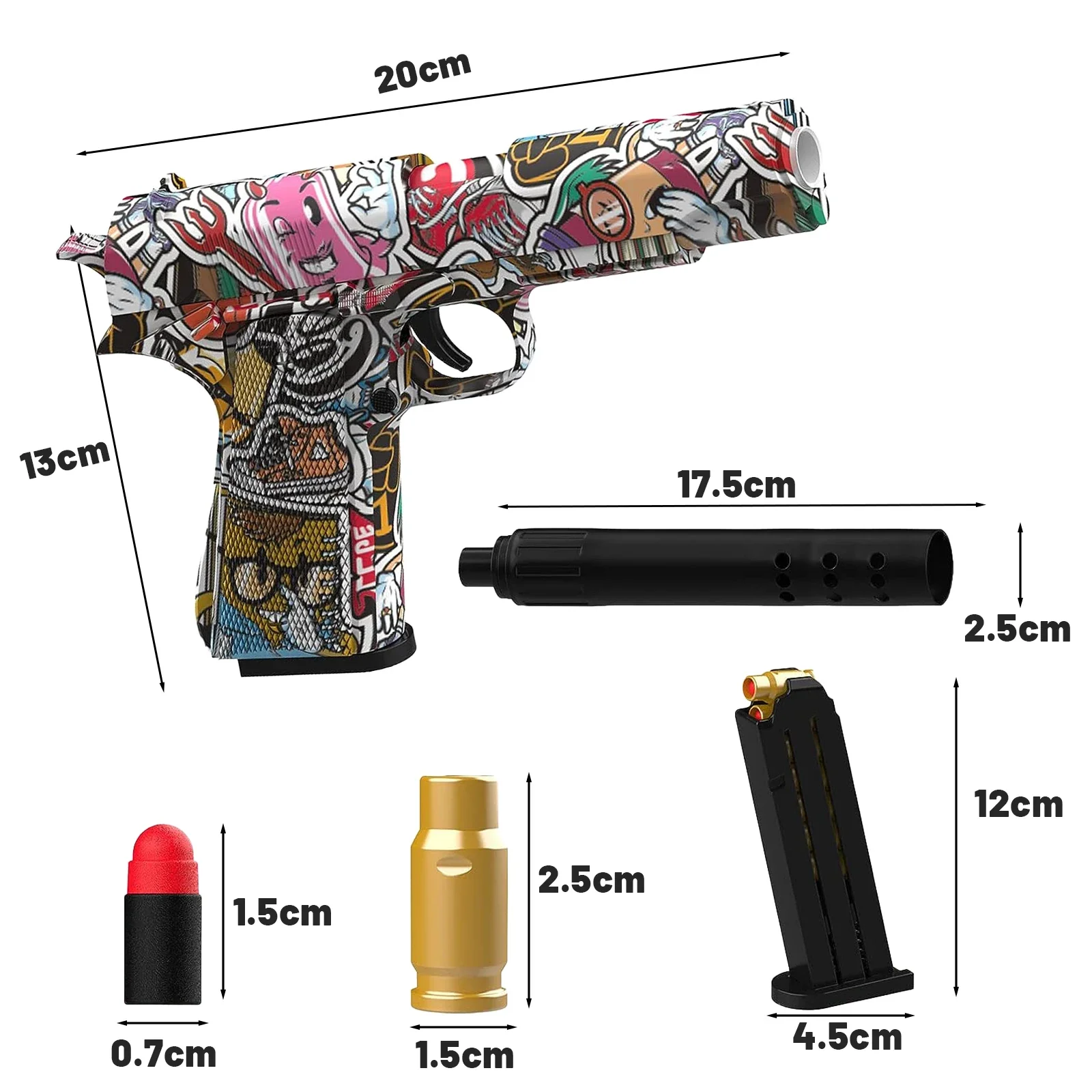 Shell Ejection Toy Guns para Meninos, Soft Bullet Guns, Drop Shipping, Presente de aniversário