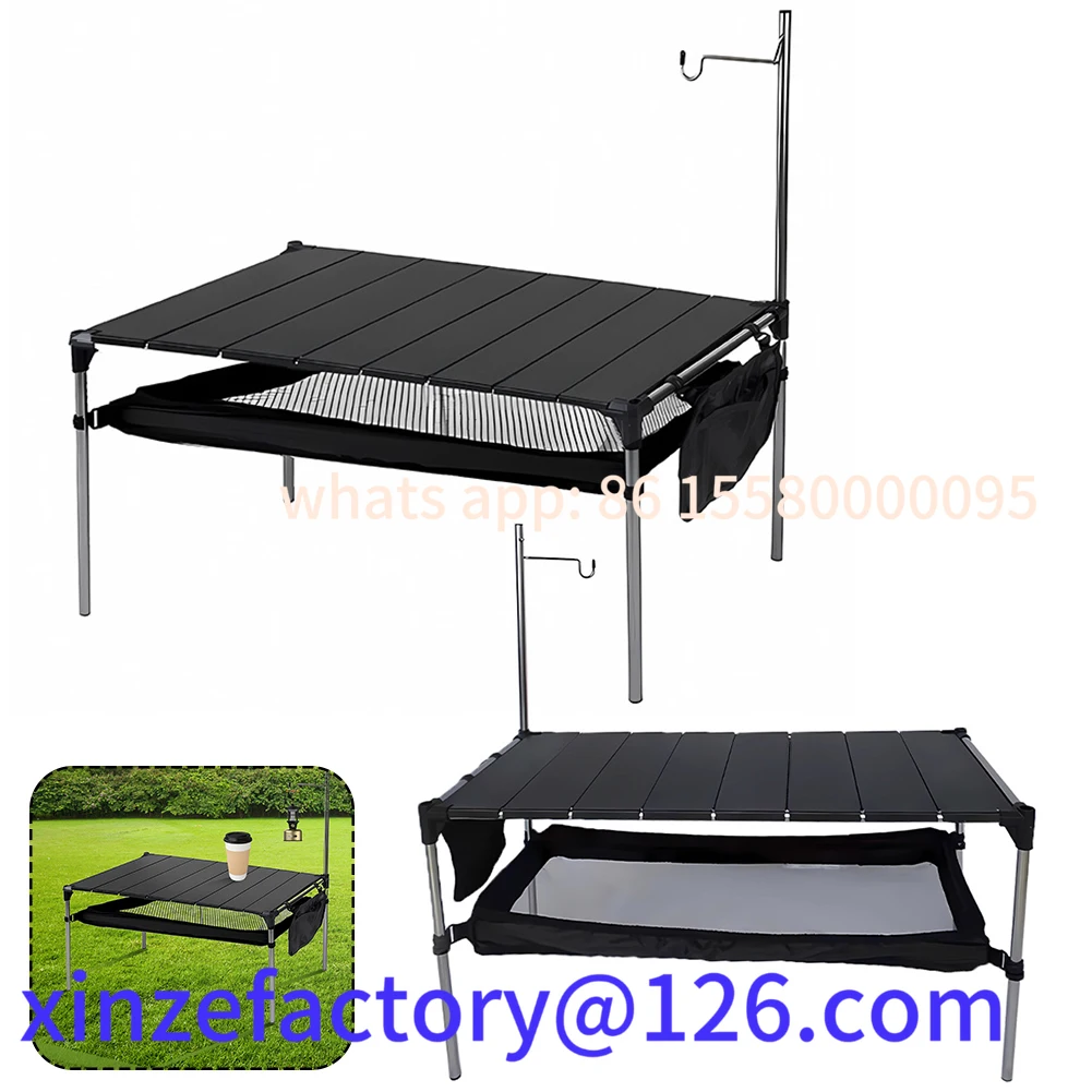 

Customizable Camping Aluminum Alloy Collapsible Ultralight Multifunctional Barbecue Picnic Table