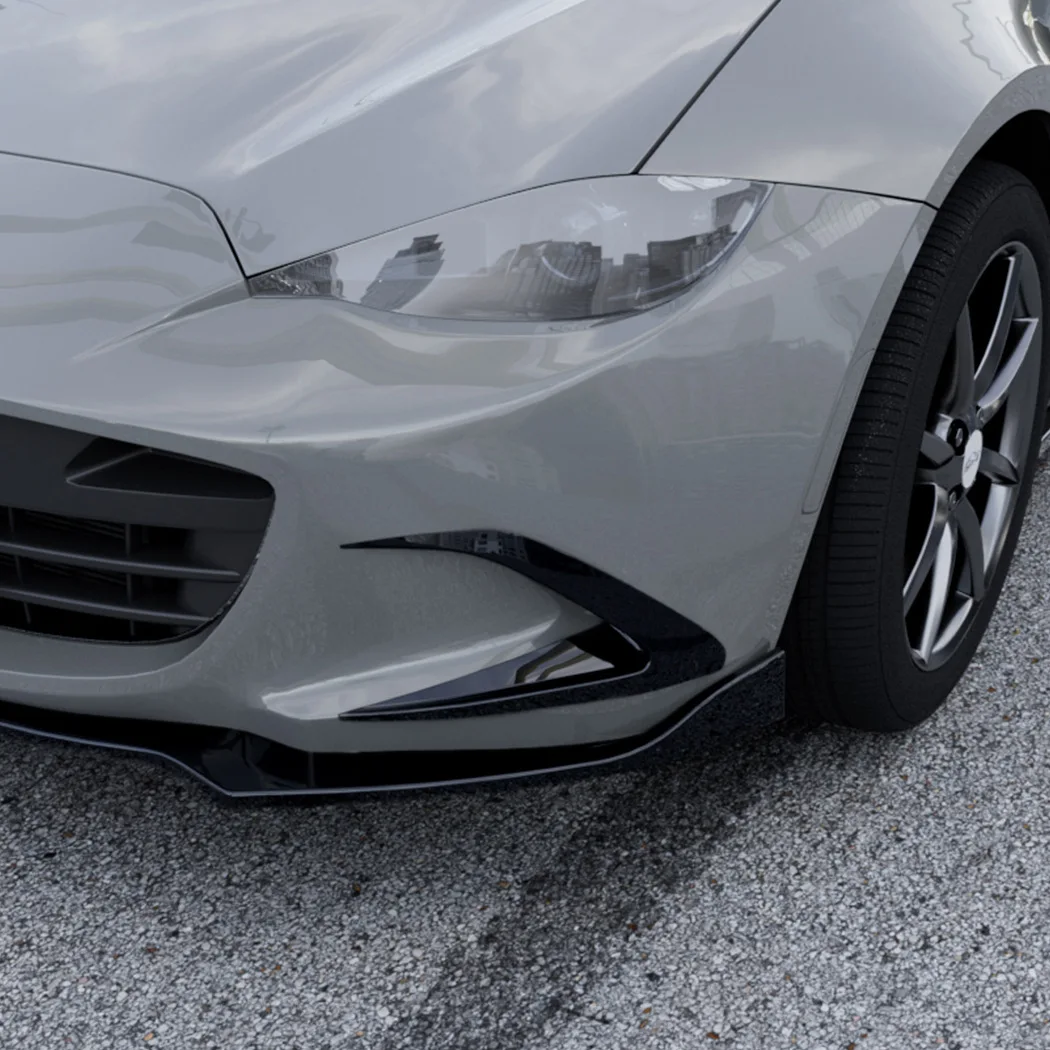 FOR Mazda MX-5 Miata ND 2016+ Auto Accessories Car Front Bumper Cover Wind Knife Fog Lamp Trim Blade Trim Light