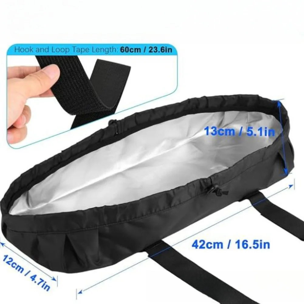 Waterproof Ebike Battery Cover Sleeve with Drawstring Adjustment and Fasteners for Consistent On-Bike Stability