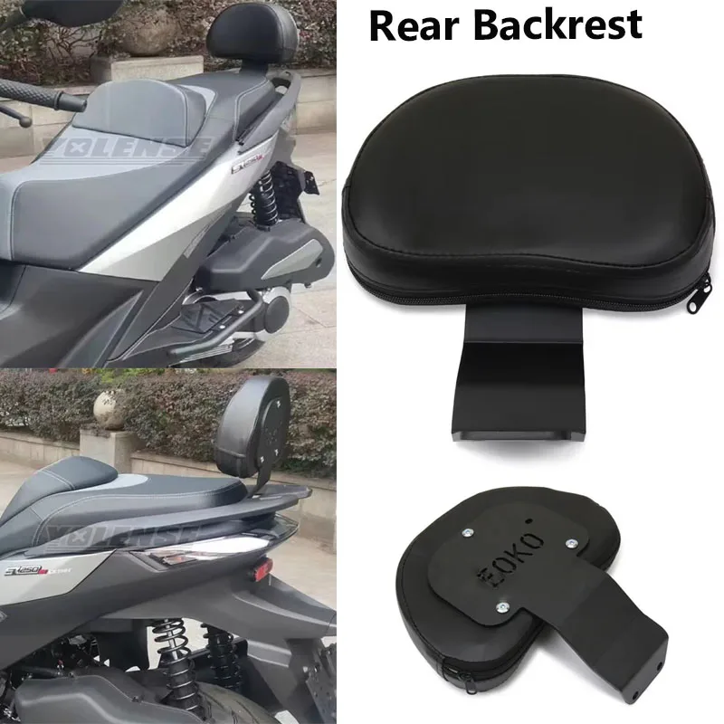 

Black leather Motorcycle Black Rear Passenger Seat Tailstock Backrest Back Rest Cushion Pad Fit For VOGE SR250GT SR 250GT