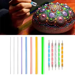 13Pcs/set Mandala Dotting Tools Set For Painting Pottery Ceramics Rocks Dot Kit Rock Stone Painting Pen Polka Dot Tool