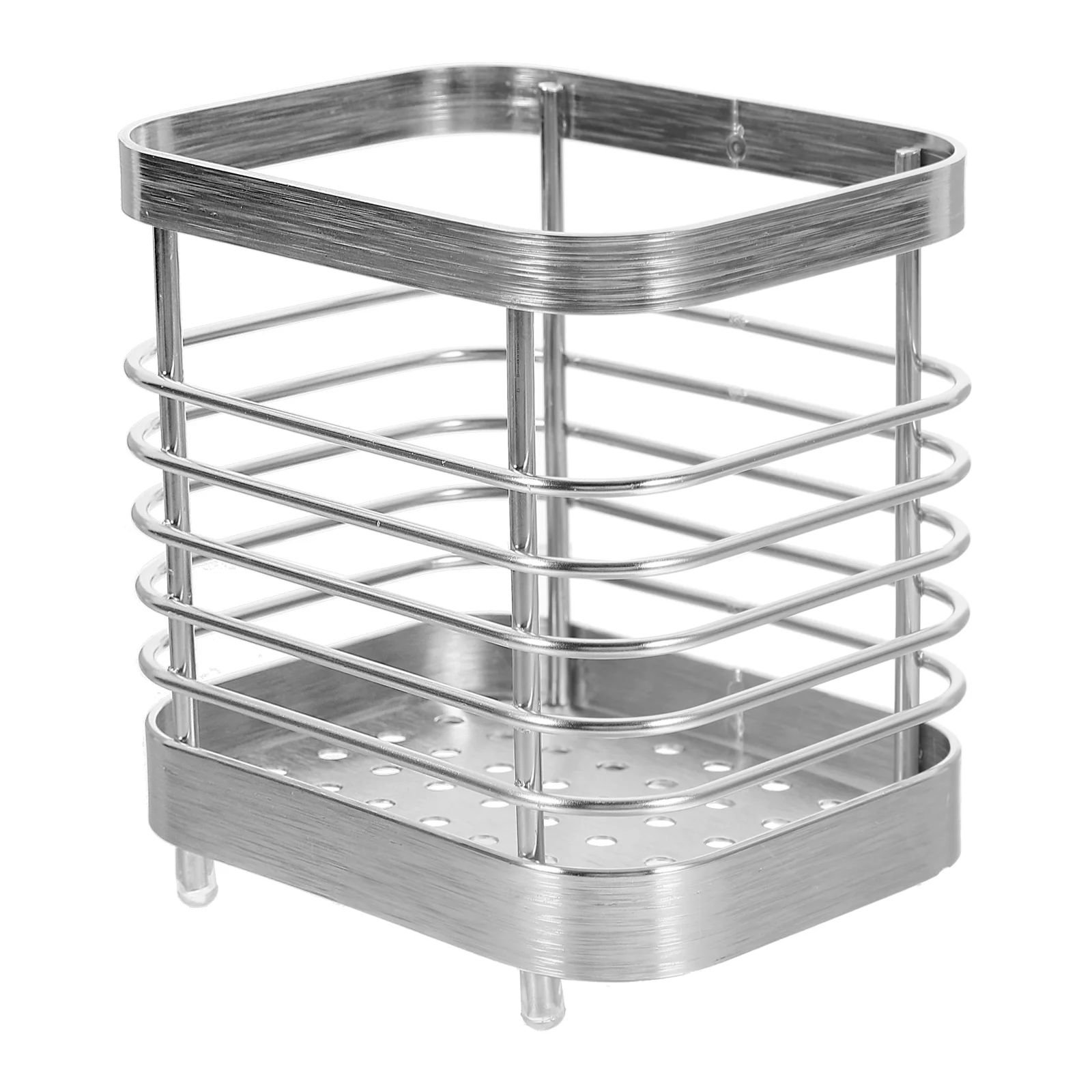 

Space-Saving Stainless Steel Cutlery Holder Utensil Organizer Stand For Kitchen Counter Lightweight Compact Storage Container
