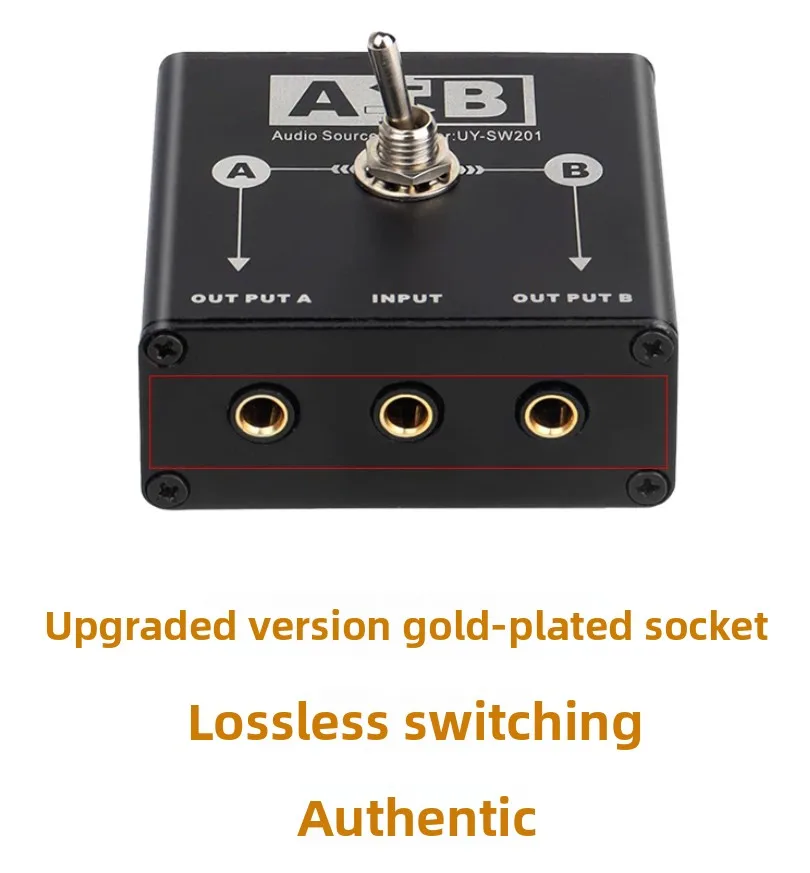 Lossless 3.5mm2 in 1 out, one in and two out, audio converter, sound source switcher, earphone speaker switcher