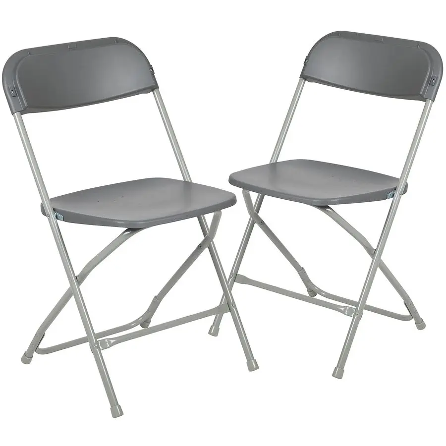 

Hercules Series Plastic Folding Chair Grey 2 Pack 650LB Weight Capacity Comfortable Event ChairLightweight Folding Chair