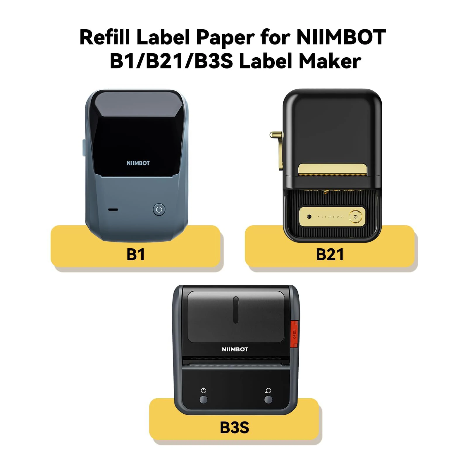 Niimbot Printer Stickers 1Roll Wit Papier Waterdicht Oliebestendig Label Sticker Voor B1 B21 Mini Draagbare Thermische printer