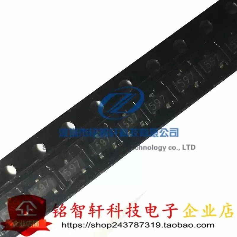 New SMT transistor FMMT597 silk screened 597 SOT-23 bipolar transistor