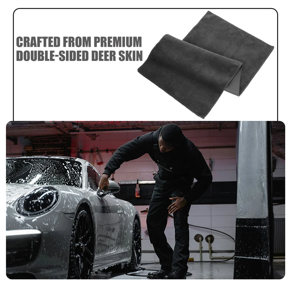 

5Pcs Car Wash Towels Dual-Sided Super Absorbent Soft Suede 30x60cm for Auto Drying Polishing Cleaning Car Towels Drying