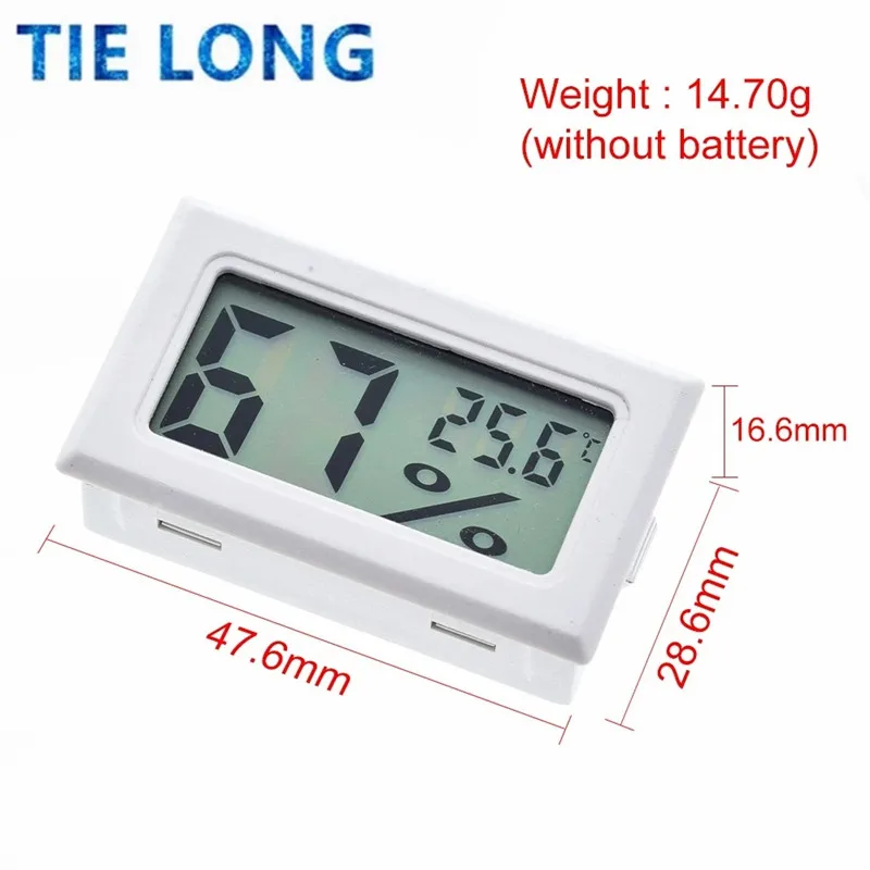Imagem -03 - Display Lcd Digital Miniatura Interior Conveniente Sensor de Temperatura Higrômetro Termômetro Higrômetro