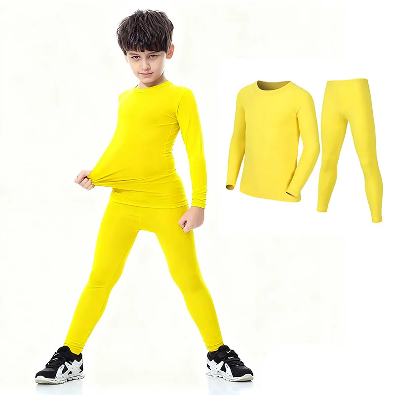 Kids Football Sets Children Boy Students Fitness Basketball Running Exercise Training Sports Soccer Top Tee + Legging Pants H08