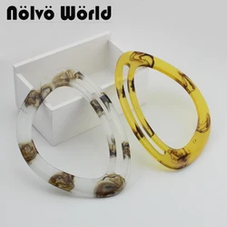 4-10 pieces 2 Colors,18X13.5cm happy face resin handle,diy women acrylic purse crochet bags handle,useful resin handle