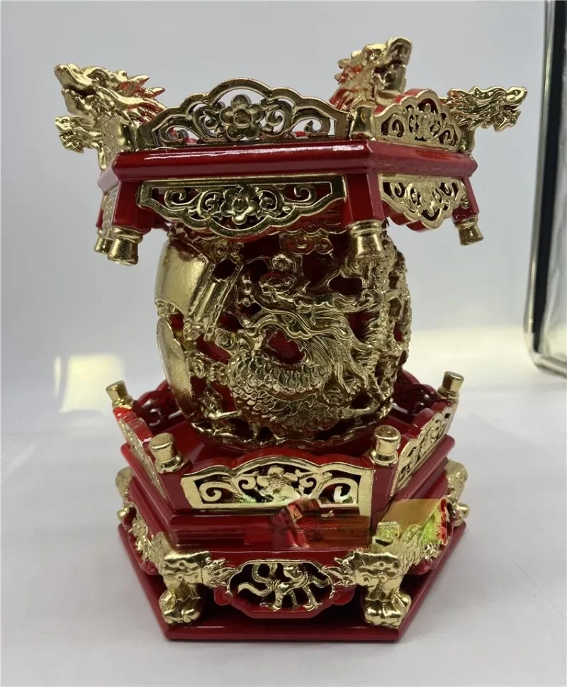 Merit Lamp Worship Dharma Meeting Merit Lamp Big Red Buddha wood carving