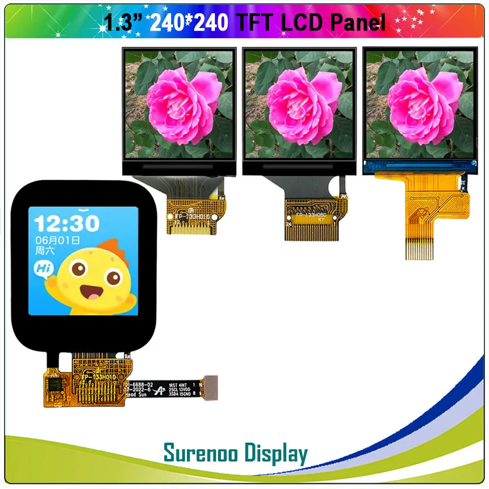 

1.3" inch 240*240 Serial SPI / 8_Bit MCU TFT LCD Module Display Screen Panel LCM Build-in ST7789 Driver