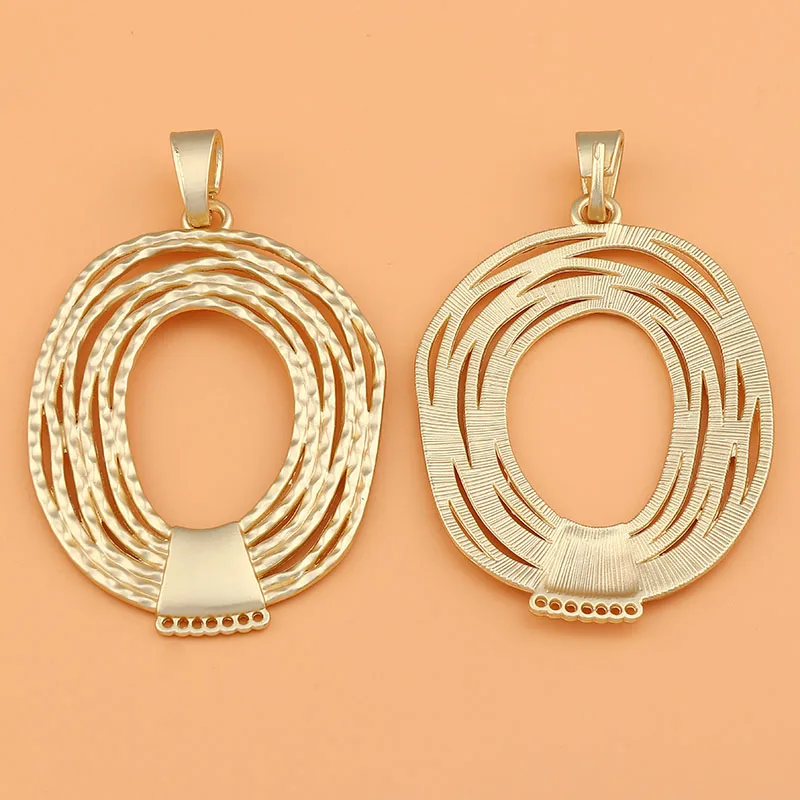 1 x Matt Gold Bohemia Large Irregular Charms Pendant for Handmade Necklace Jewellery Making Accessories