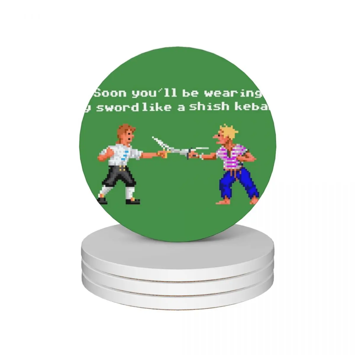 

The Secret of Monkey Island 2 (ENG) Ceramic Coasters (Set of 4) pot Cup mat Coasters