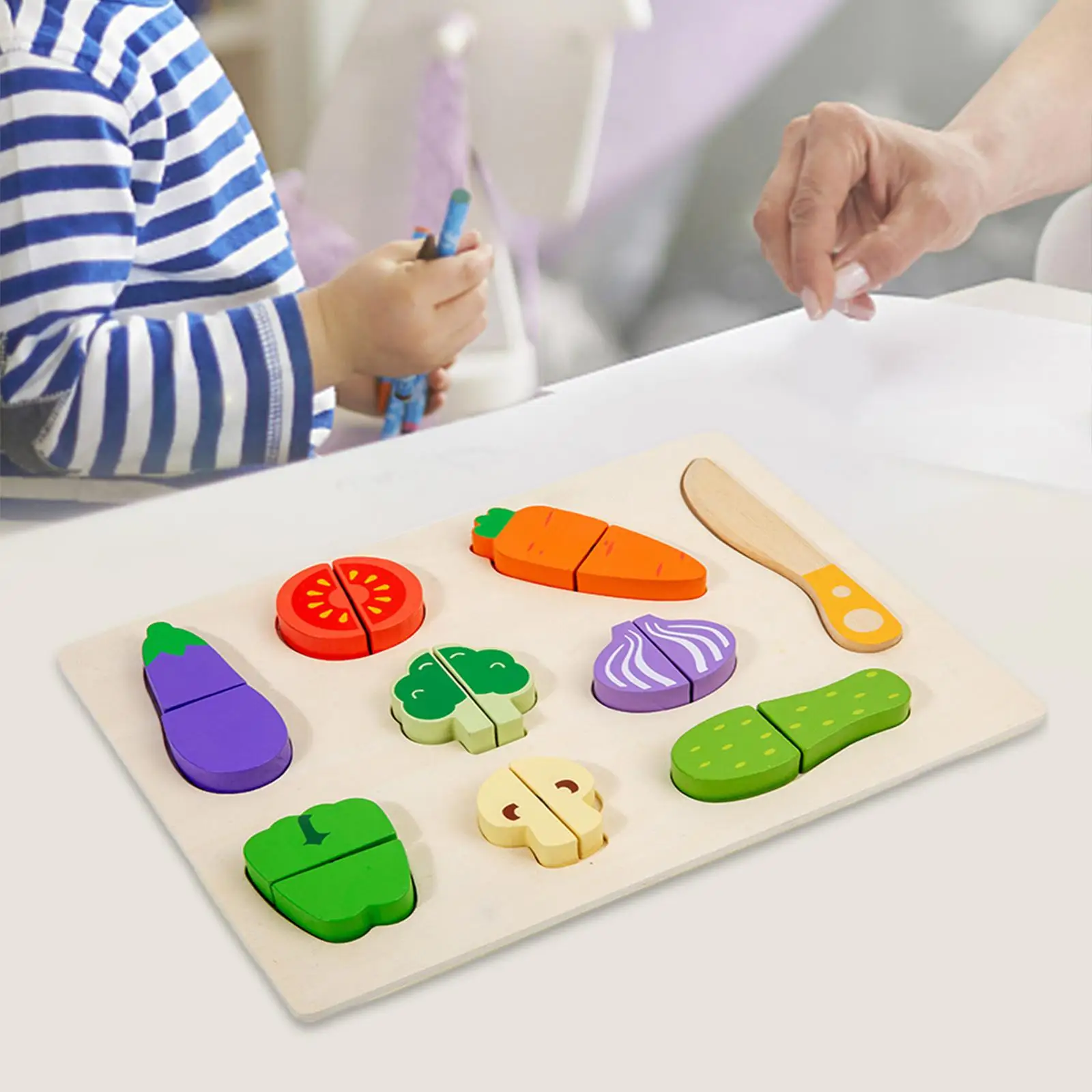 Cutting Vegetables Playset Vegetable Puzzle for Children Boys Birthday Gift