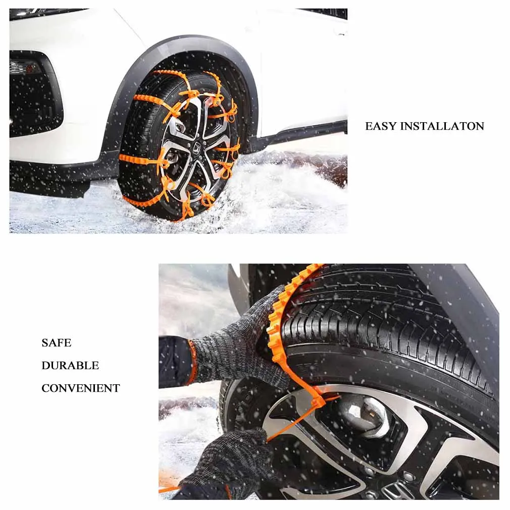 Car Anti Skid Chains 1/10/20/50pcs Car Tyre Anti Skid Mud Chain Snow Chains Car Winter Tyre Wheel Chains Auto Tires Accessories