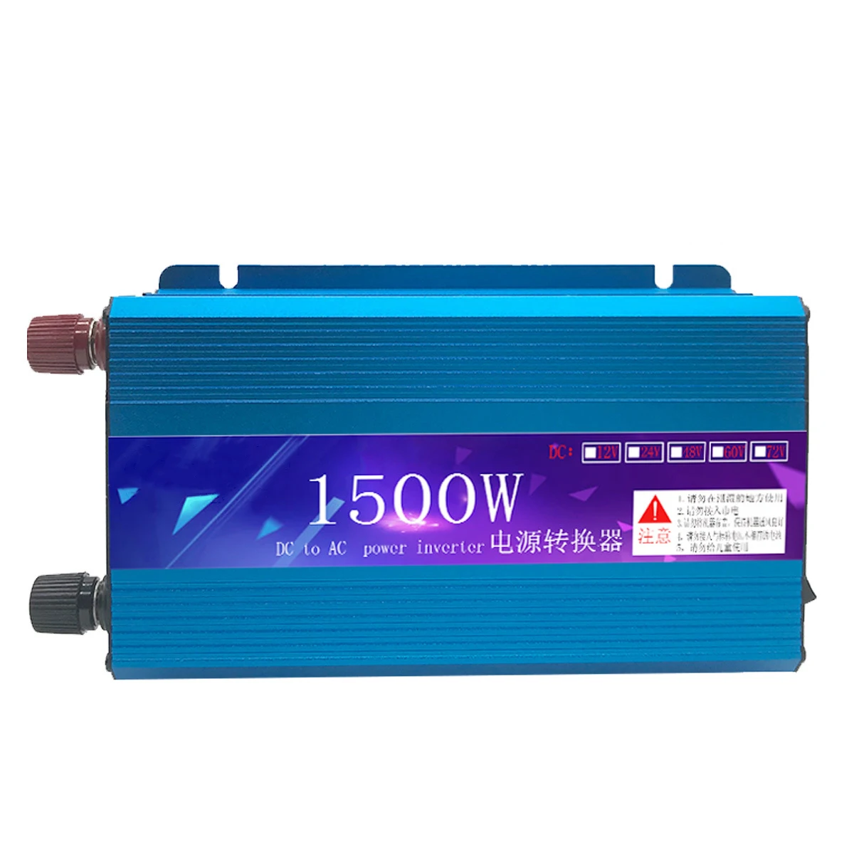 

Inverter 1500W DC 12v 24V/48V/60V to 220V AC voltage conversion household modified sine wave power inverter W/universal socket