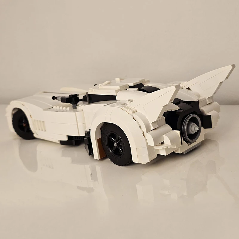 MOC-87660 White Classic Hero Sports Vehicle Racing Building Block Model MOC Creative Boy Kids Birthday Bricks Toy Chrismas Gifts