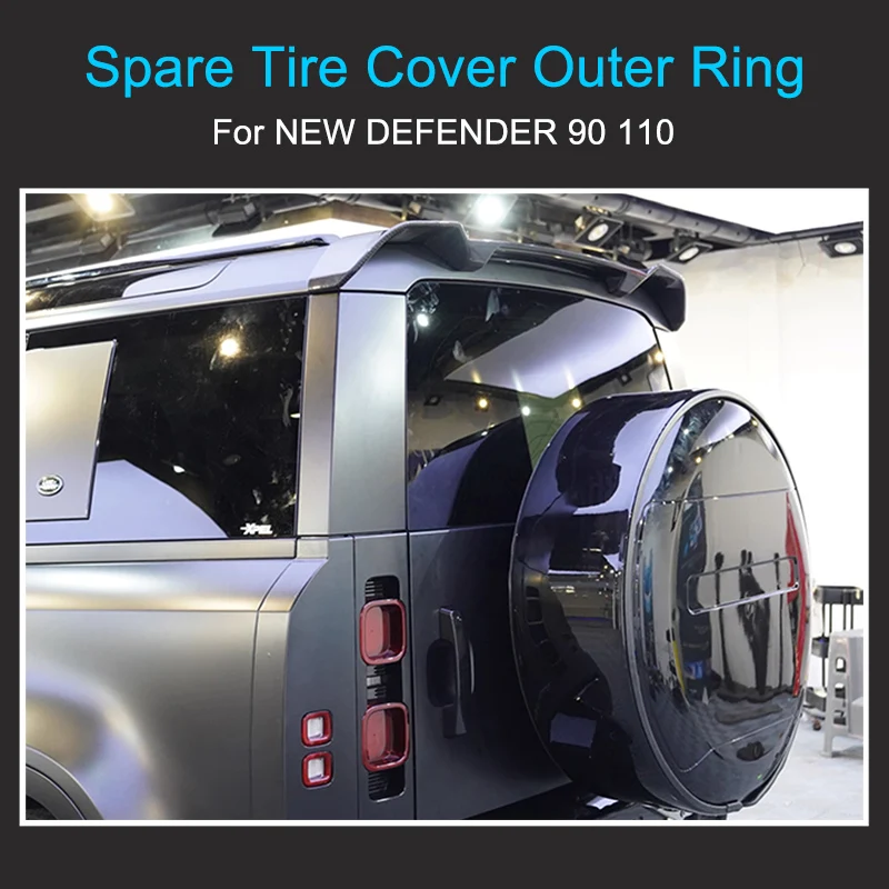 Spare Tire Cover Stainless SteelOuter Ring for Land Rover Defender 90 110 2020-2023