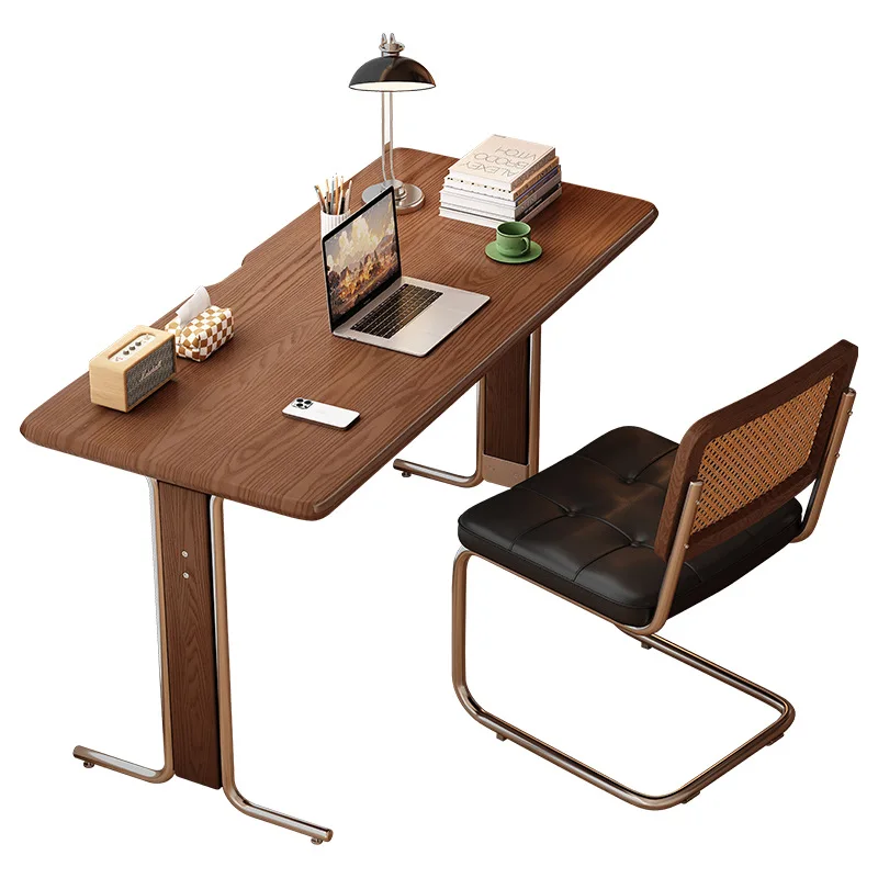 Solid wood desk study retro rectangular desk home writing table medieval study table workbench