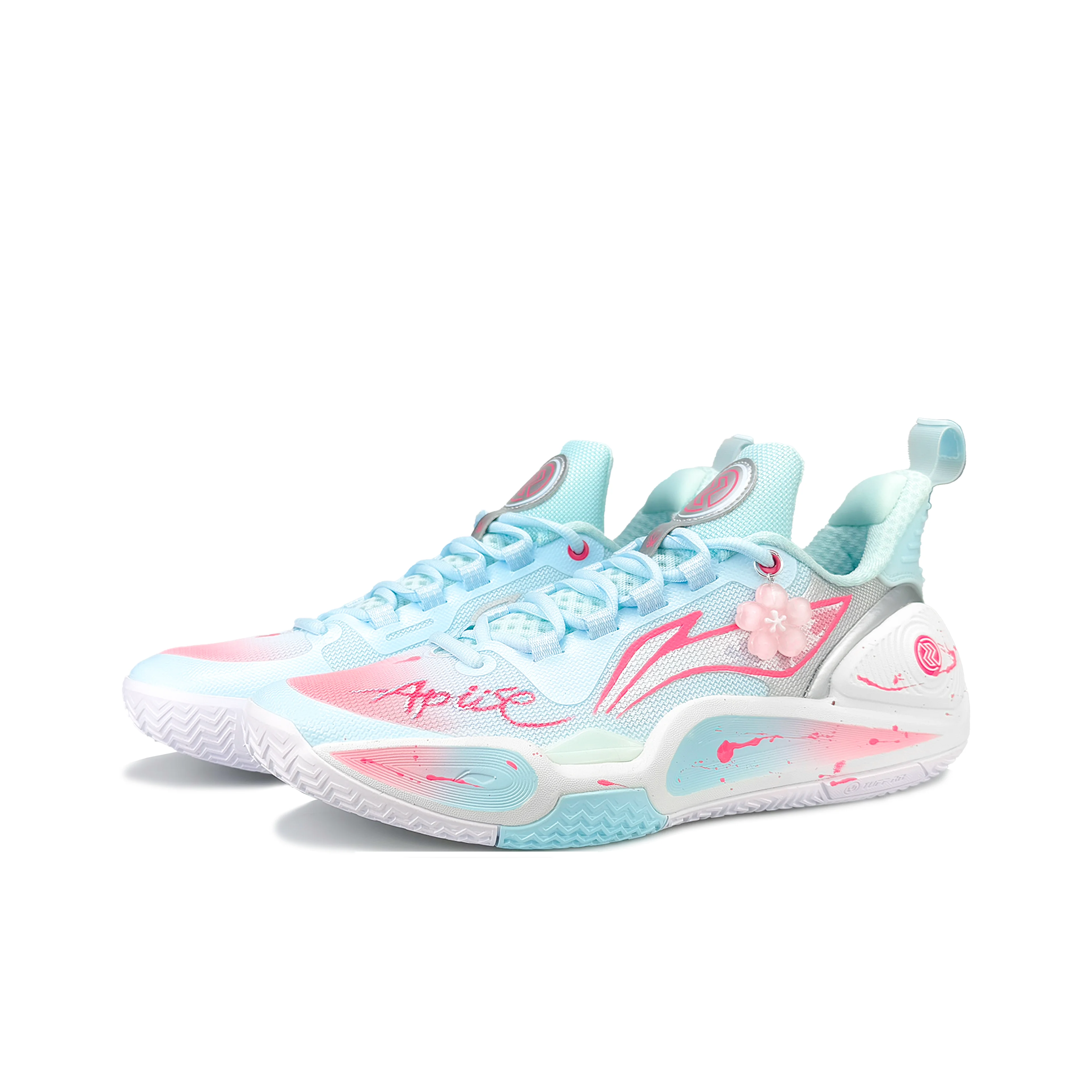 Li Ning Speed 9 Cushioning Slip Resistant Abrasion Resistant Low top Basketball Shoes Men's Blue Pink ABPT001-6(Team173-Lucky) view 4