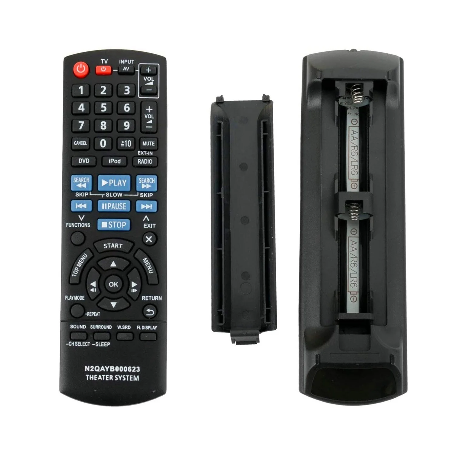 Substituição Controle Remoto para Panasonic Home Theater, N2QAYB000623, SC-PT760, SA-PT940, Novo