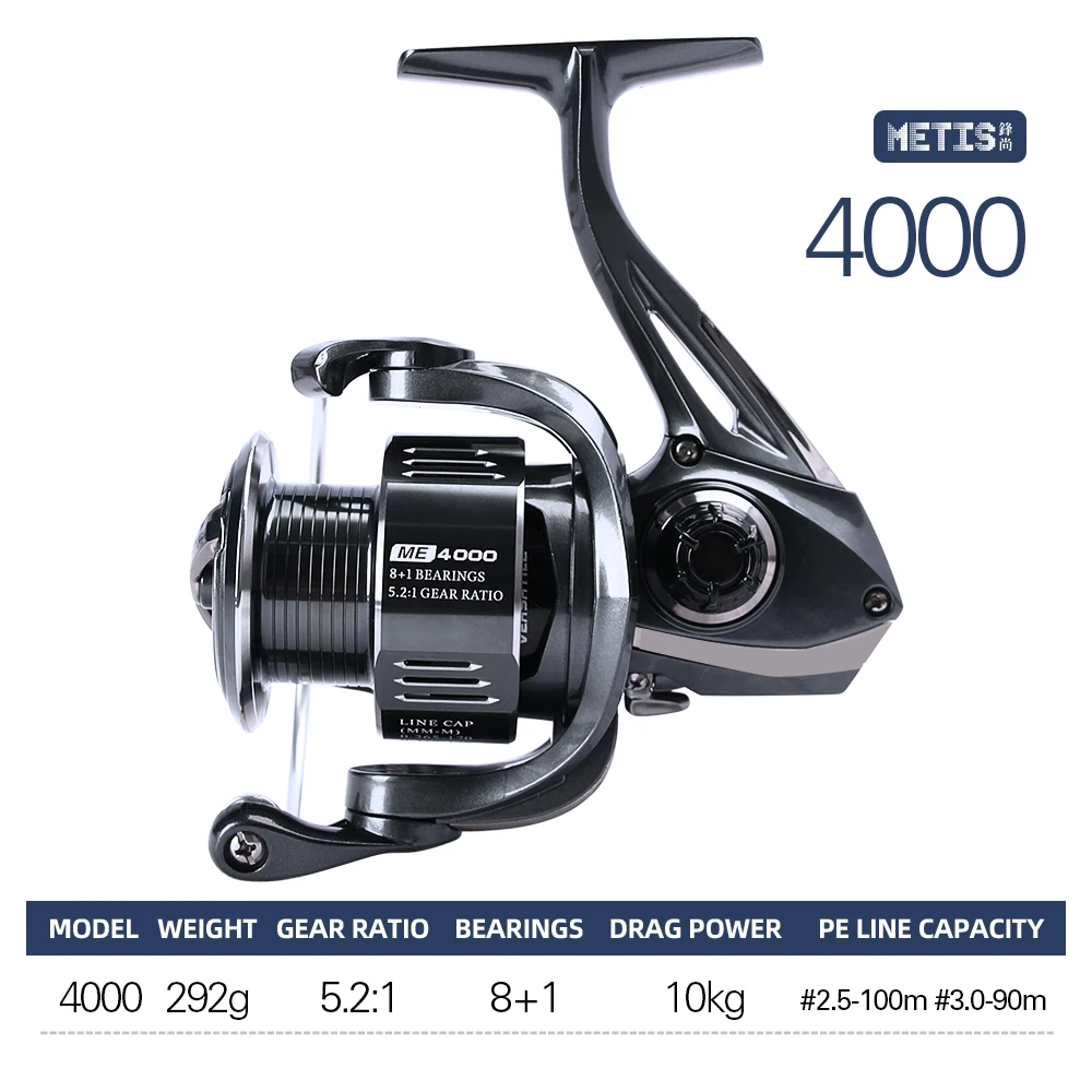 TSURINOYA Spinning Fishing Reel METIS 1000 2000 3000 Versatile