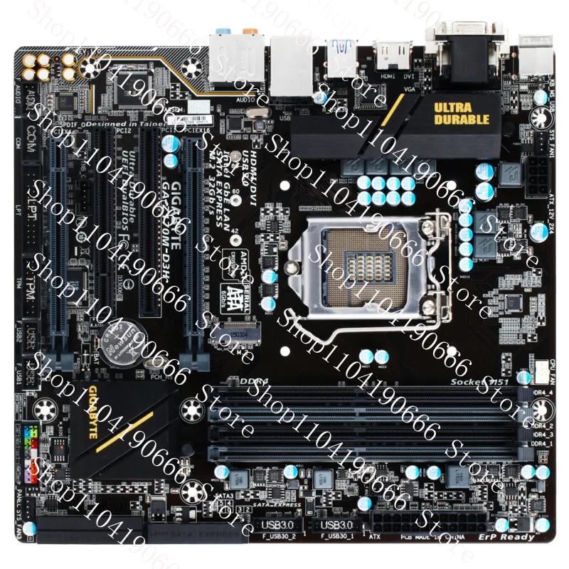 

FOR Gigabyte GA-Z170M-D3H VGA DVI-D HDMI LGA1151 64GB DDR4 Motherboard Test OK XYG