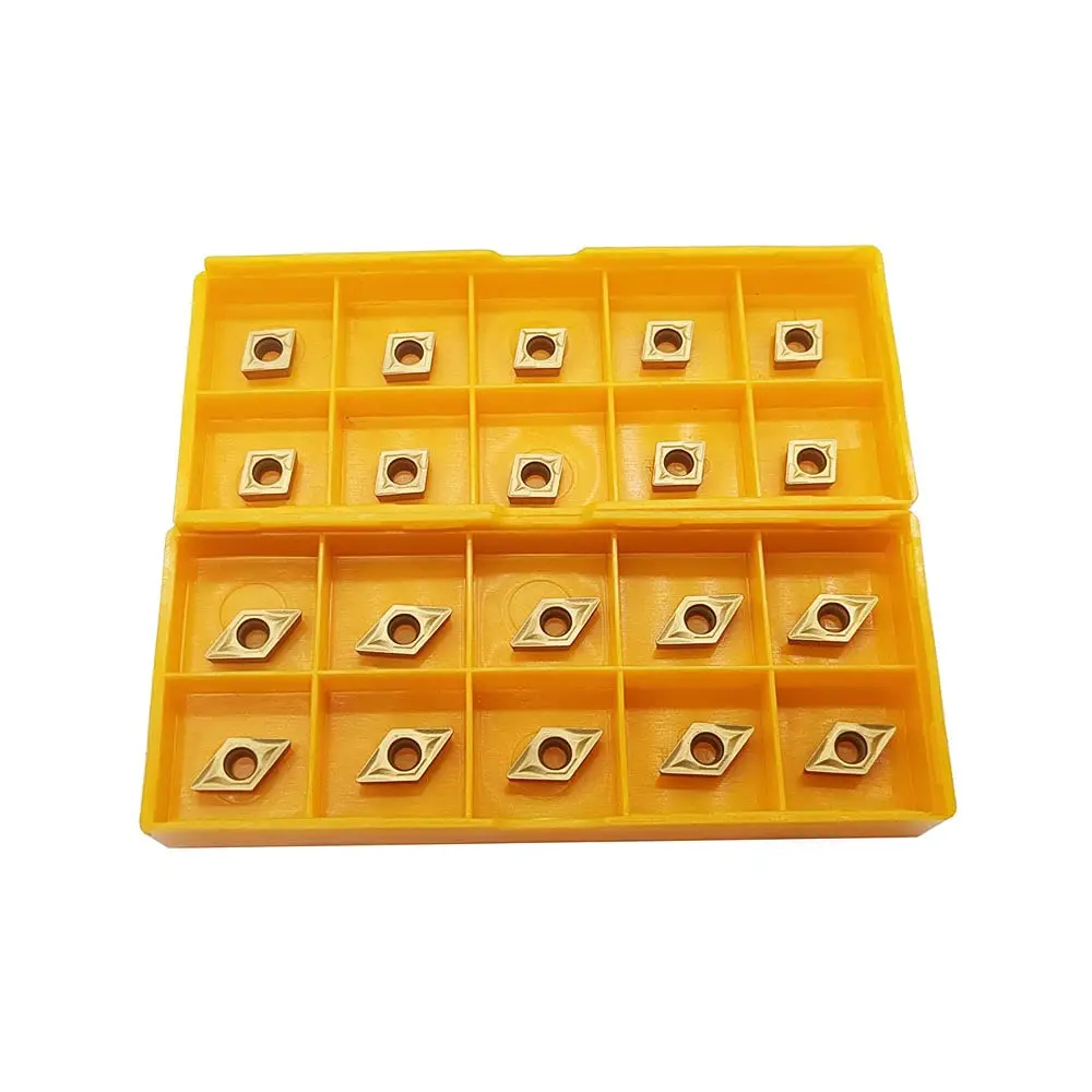 20pcs CCMT21.51 CCMT060204 DCMT21.51 DCMT070204 Carbide Turning Inserts,Mutilayer Coated Lathe Replacement Inserts for Lathe