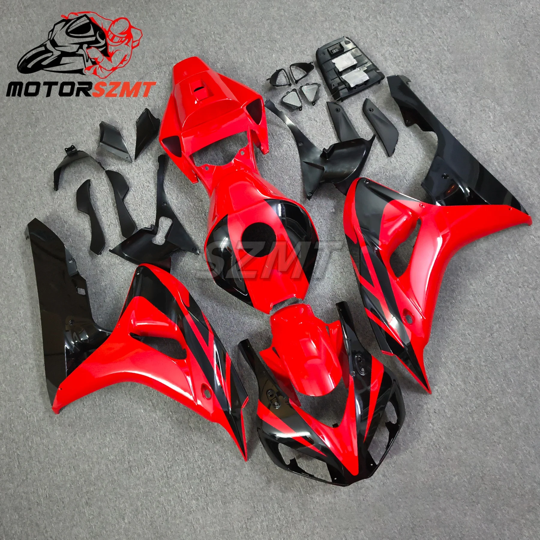 Für CBR1000RR CBR1000 RR 1000RR 2006 2007 Motorrad-Verkleidungssatz Spritzguss ABS-Kunststoff Karosserie Tankverkleidungen Rot Schwarz