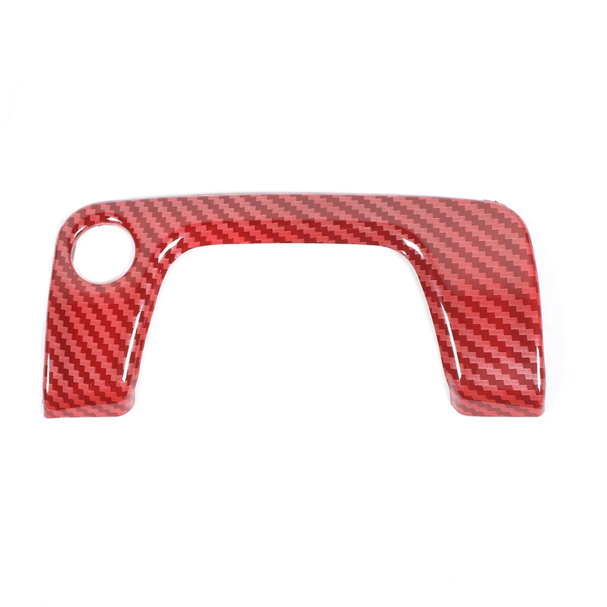 

Center Armrest Box Keyhole Trim Cover ABS Interior Accessories for Jeep Wrangler JL & JT 2018-2021 (Red Carbon