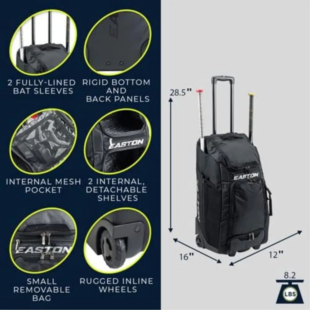 Rolling Bag for Baseball and Softball Catchers - Various Designs