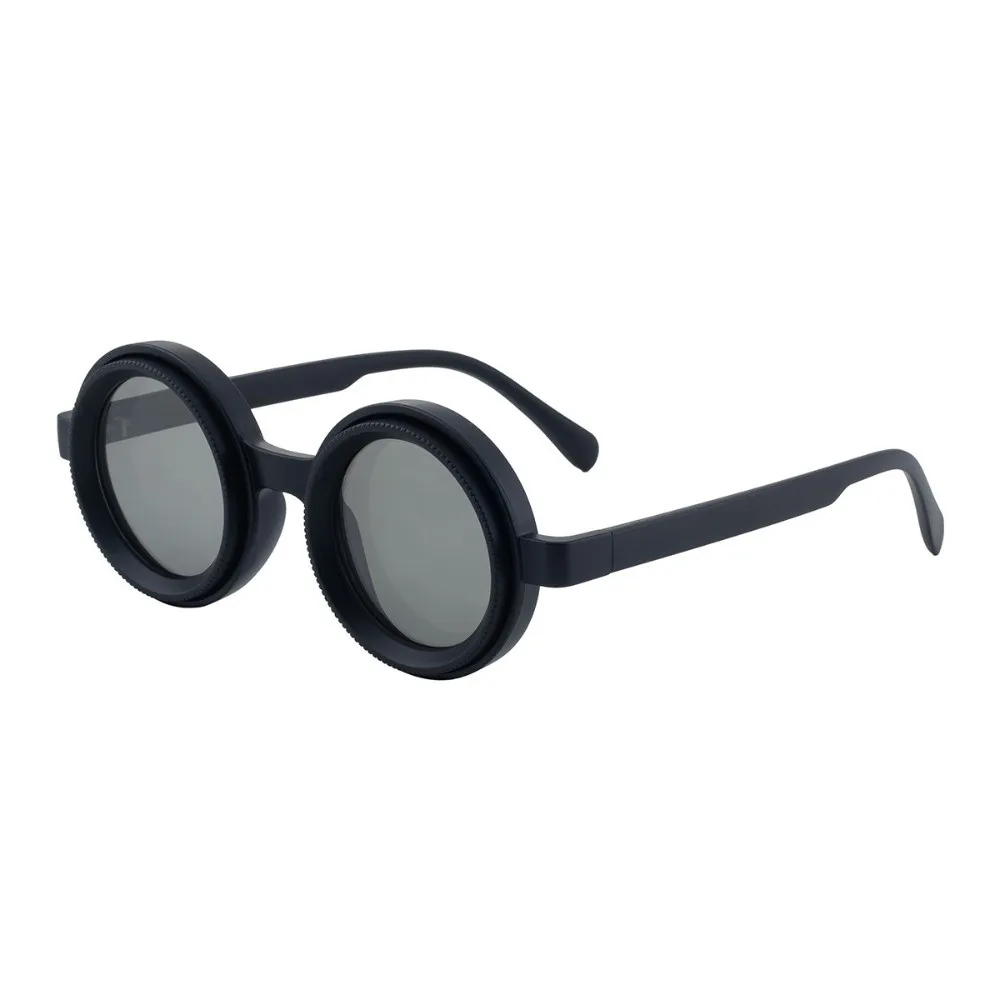 Vintage Polarizing Round Sunglasses Lightweight Elegant Adjustable Zoom Sunglasses Rotatable Versatile Stylish Sunglasses Travel