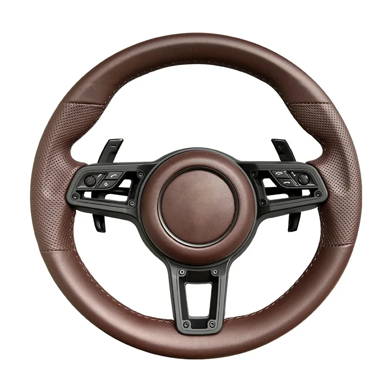 Carbon fiber non-slip modified car steering wheel