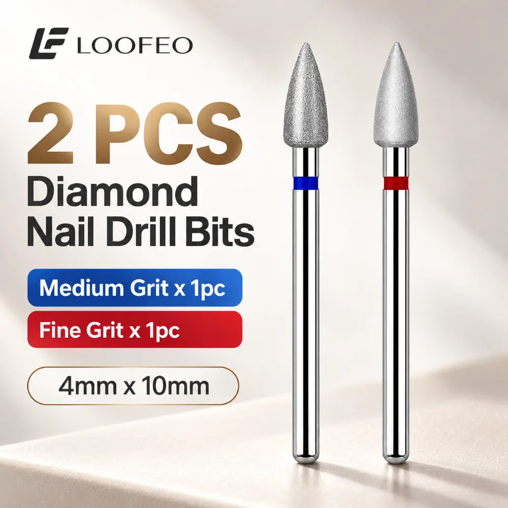 2.5-4mm Nail Drill Bits Diamond Cuticle Milling Cutter for Manicure Pedicure Accessories Removing Dead Skin Burrs Medium Fine