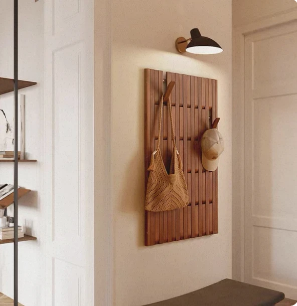 

Coat Hanger Clothes Coat Hanger Standing Space Saving Wall Art Home Decor Wall for Home Natural Solid Wood Coat Hanger