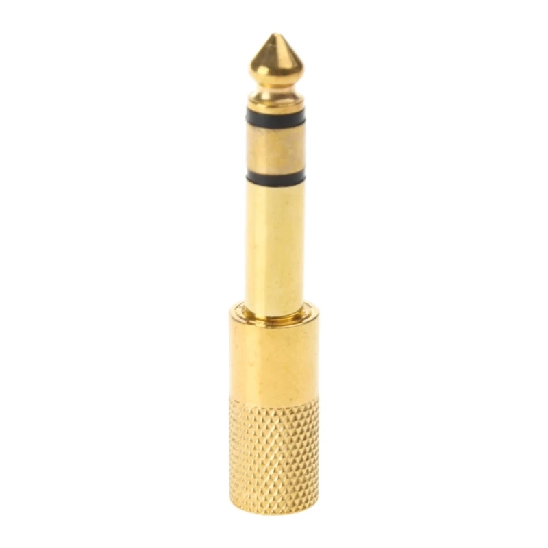 Stereo Adapter (Gold-Plated 6.35mm (1/4 inch) Male to 3.5mm (1/8 inch) Female Headphone Plug