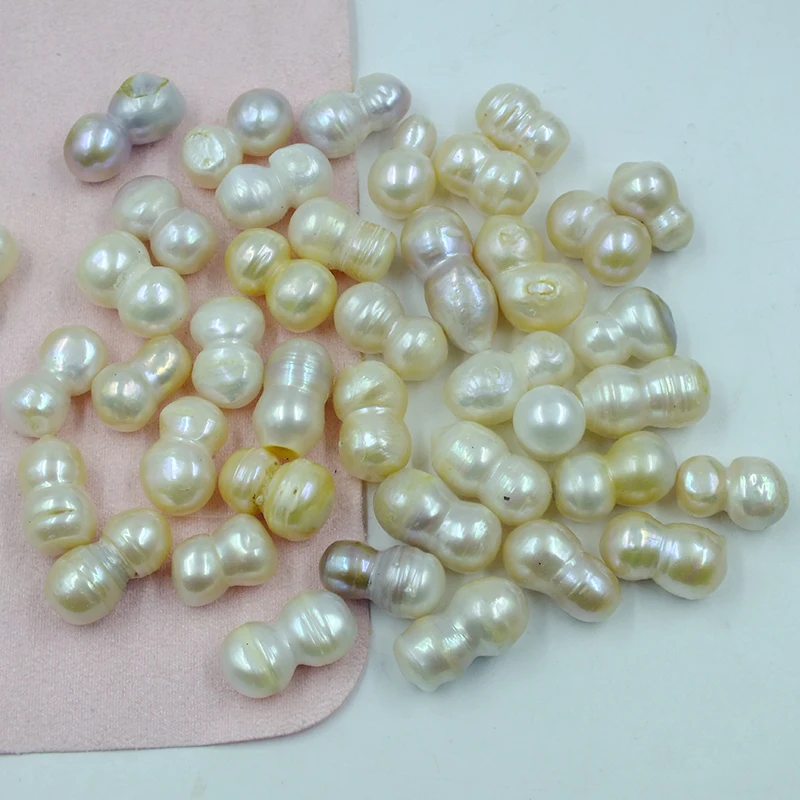 40PCS/LOT 10-12MM huge natural. special-shaped. Eight character pearl without hole. Loose bead