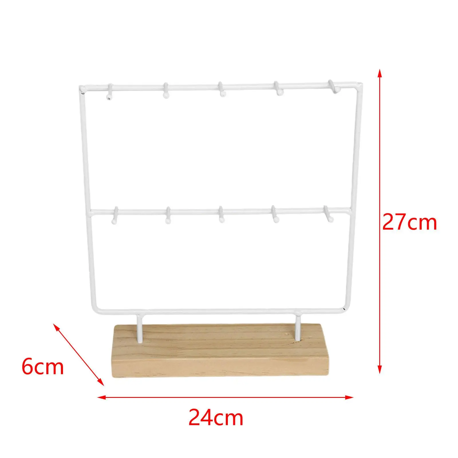 Jewelry Display Rack with 10 Hooks for Organizing Accessories