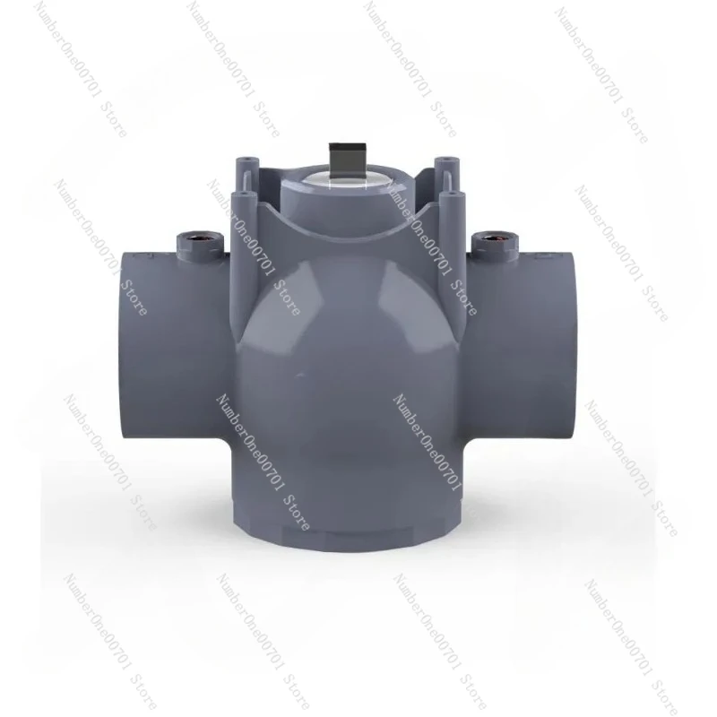 DN100/DN80 new high platform PVC three-way ball valve intelligent valve body UPVC agricultural irrigation smart farm